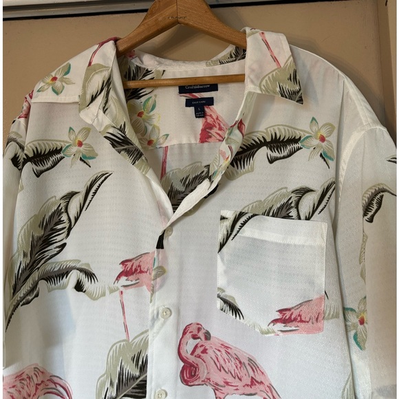 Croft & Barrow hawaiian flamingo shirt - Picture 10 of 12